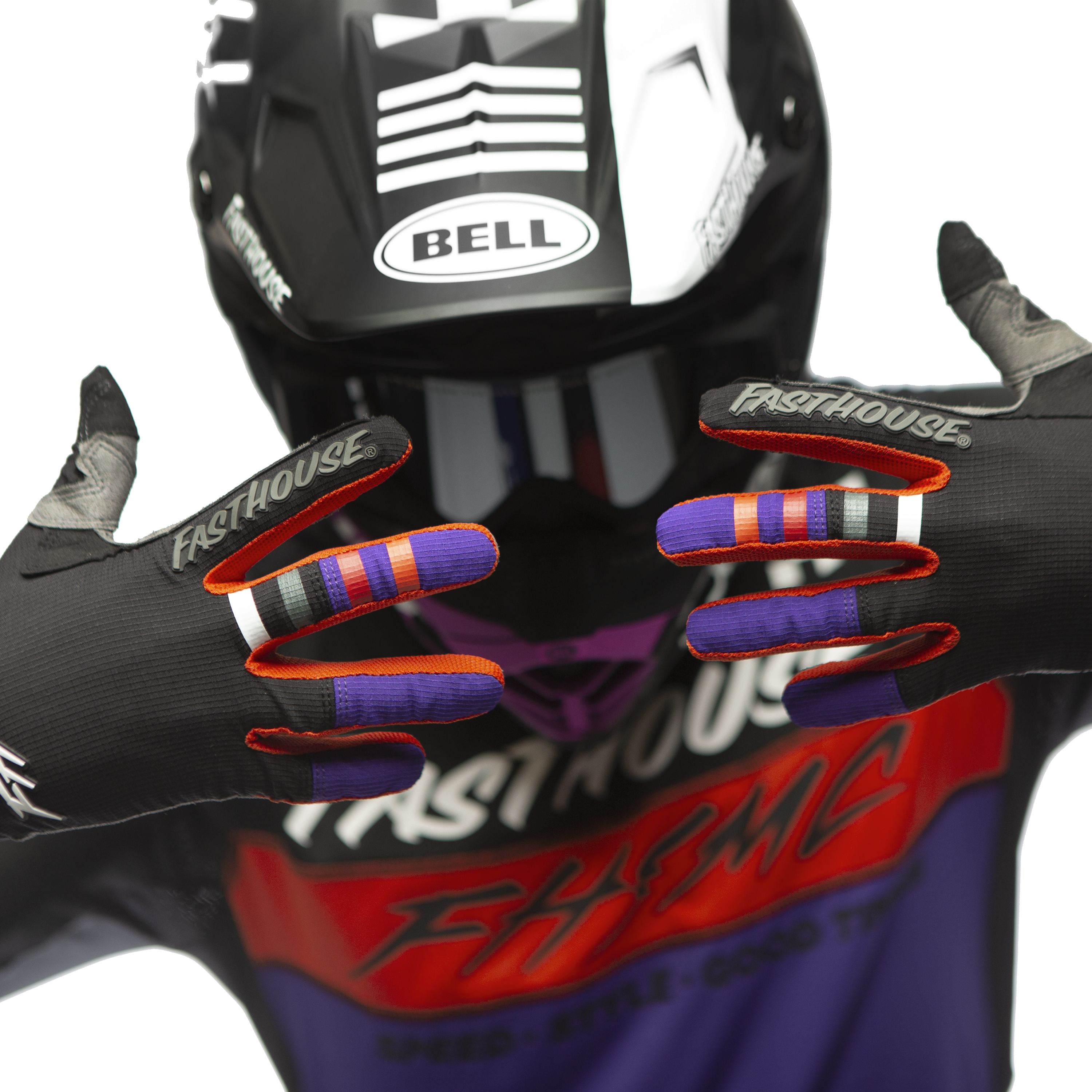 Elrod Evoke Gloves - Black-Purple_Detail